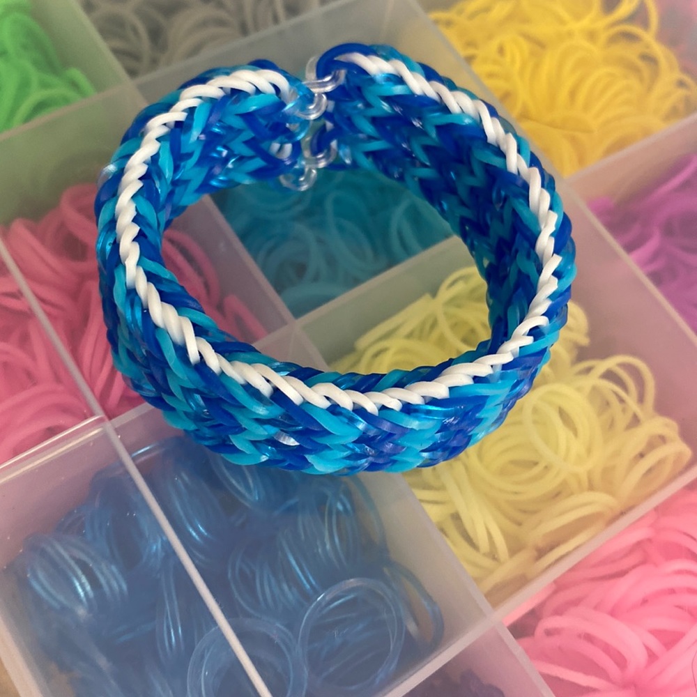 This is a rubber band bracelet